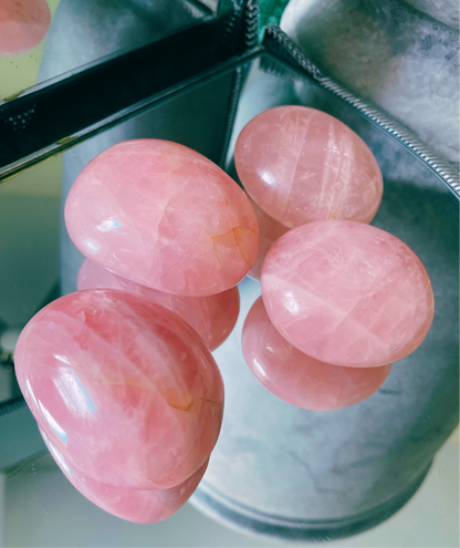 Rose Quartz Palm Stone